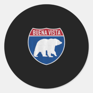 Sticker Rond Buena Vista Colorado Bear Co Highway Interstate Su