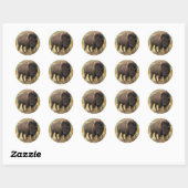 Sticker Rond Buffalo (Feuille)