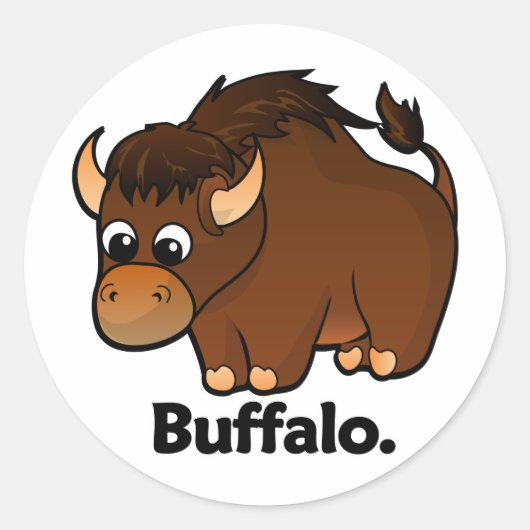 Sticker Rond Buffalo. (Devant)