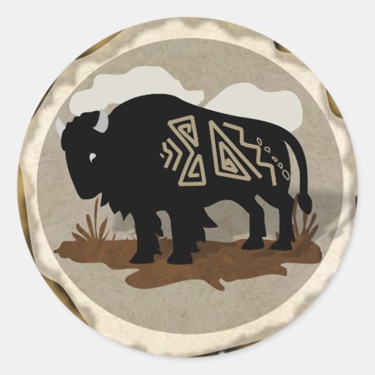 Sticker Rond Buffalo 3D (Devant)