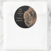 Sticker Rond Buffalo Bison Animal Wildlife Boplate (Sac)