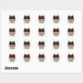 Sticker Rond Buffalo de l'équipage Cousin Plaid Christmas Tree (Feuille)