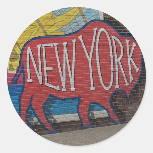 Sticker Rond Buffalo New York (Devant)