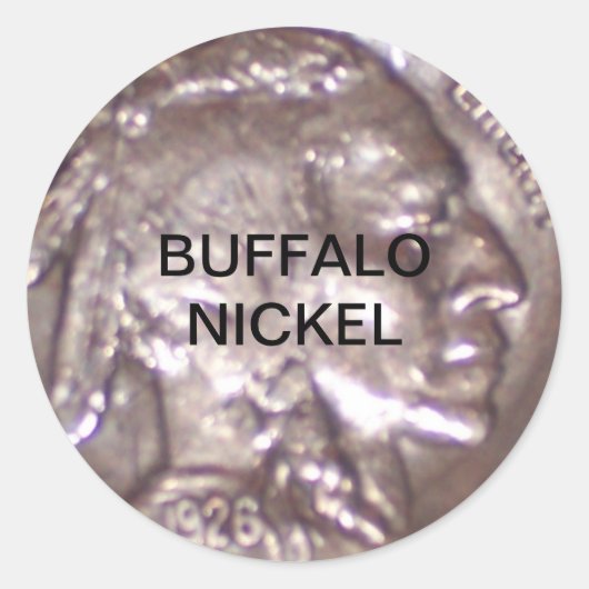 Sticker Rond Buffalo Nickel (Devant)