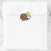 Sticker Rond Buffalo NY épicé poulet ailes fromage bleu céleri (Sac)