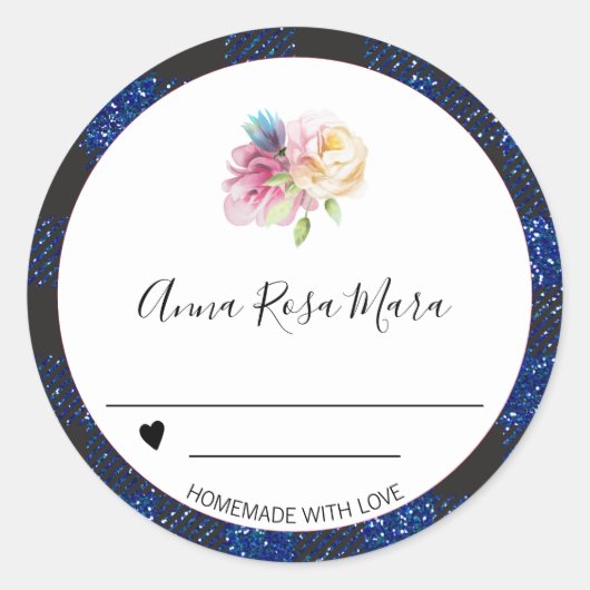 Sticker Rond * Buffalo Parties scintillant AP30 En vichy Cannin (Devant)