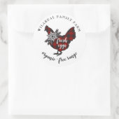 Sticker Rond Buffalo Plaid Family Farm Picken (Sac)