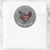 Sticker Rond Buffalo Plaid Family Farm Picken (Sac)
