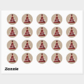Sticker Rond Buffalo plaid sapin (Feuille)
