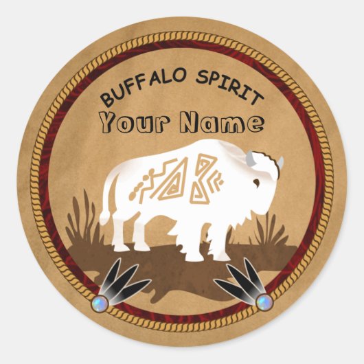 Sticker Rond Buffalo Spirit (Devant)