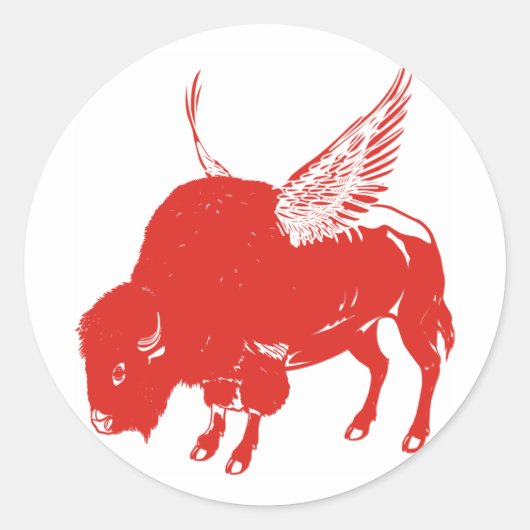 Sticker Rond Buffalo Wings (Devant)