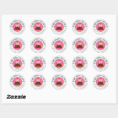Sticker Rond Buffet de bonbons moderne Texte courbe (Feuille)