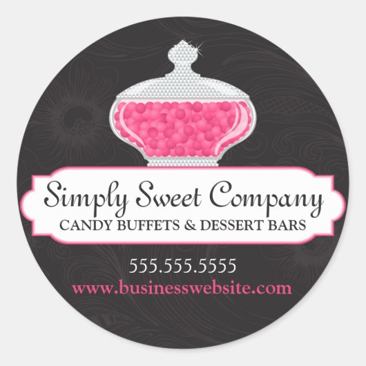 Sticker Rond Buffet sucré et dessert (Devant)