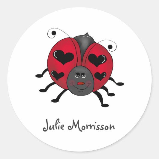 Sticker Rond Buggies de jardin ・ Smiling Ladybug (Devant)