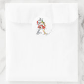 Sticker Rond BUGS BUNNY™ et baiser de Lola Mistletoe (Sac)