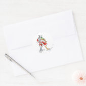Sticker Rond BUGS BUNNY™ et Lola Mistletoe Kiss (Enveloppe)
