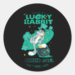 Sticker Rond BUGS BUNNY™ Lucky Rabbit