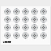 Sticker Rond Bugs, noir et bleu (Feuille)