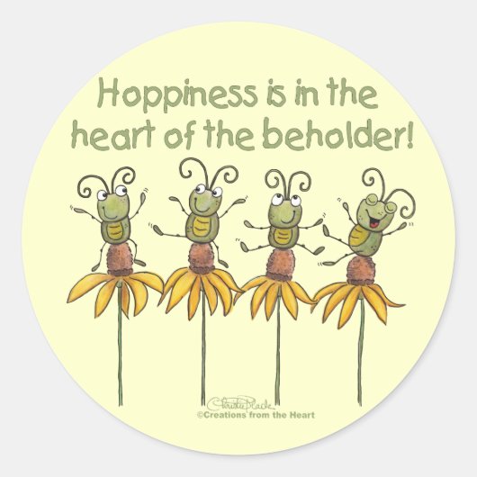 Sticker Rond Bugs sur les fleurs (Devant)