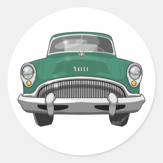 Sticker Rond Buick Roadmaster 1954 (Devant)