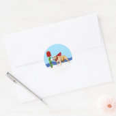Sticker Rond Buldog Christmas Holiday Mail (Enveloppe)