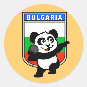 Sticker Rond Bulgarie Shot Put Panda