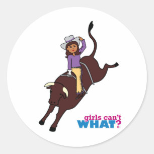 Sticker Rond Bull Rider Dark