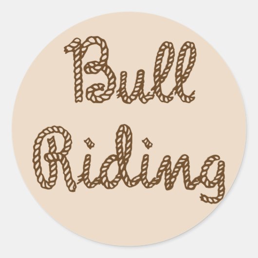 Sticker Rond Bull Riding (Devant)