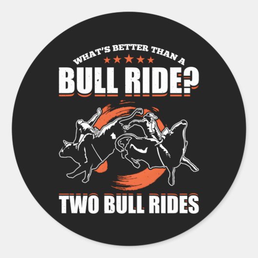 Sticker Rond Bull Riding Pour Bull Rider Rodeo Athlete Future B (Devant)