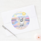 Sticker Rond Bull Terrier (Enveloppe)
