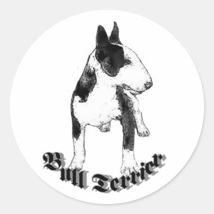 Sticker Rond Bull-terrier
