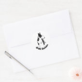 Sticker Rond Bull Terrier (Enveloppe)