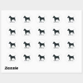 Sticker Rond Bull Terrier (Feuille)