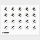 Sticker Rond Bull Terrier (couleur) (Feuille)