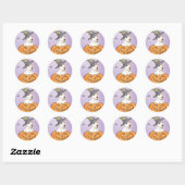 Sticker Rond Bull Terrier Halloween (Feuille)