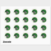 Sticker Rond Bull Terrier Peace (Feuille)