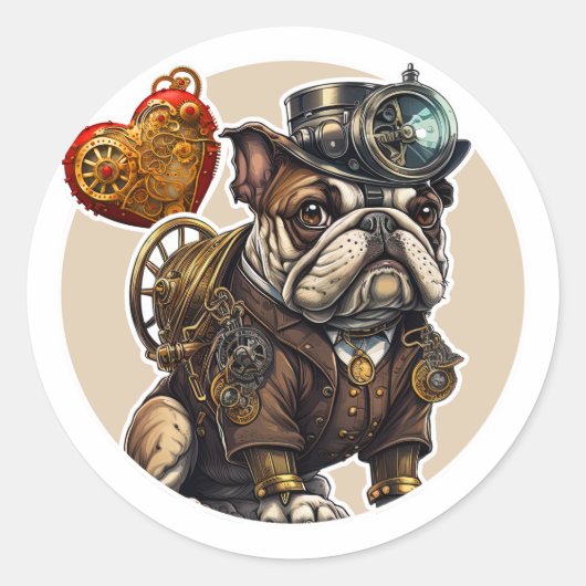 Sticker Rond Bulldog (Devant)