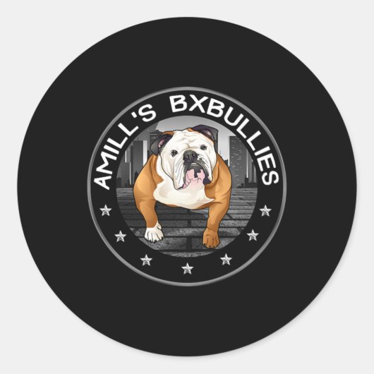 Sticker Rond Bulldog 2 (Devant)