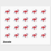 Sticker Rond Bulldog anglais (Feuille)