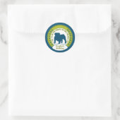 Sticker Rond Bulldog anglais (Sac)