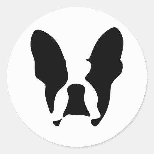 Sticker Rond bulldog français (Devant)