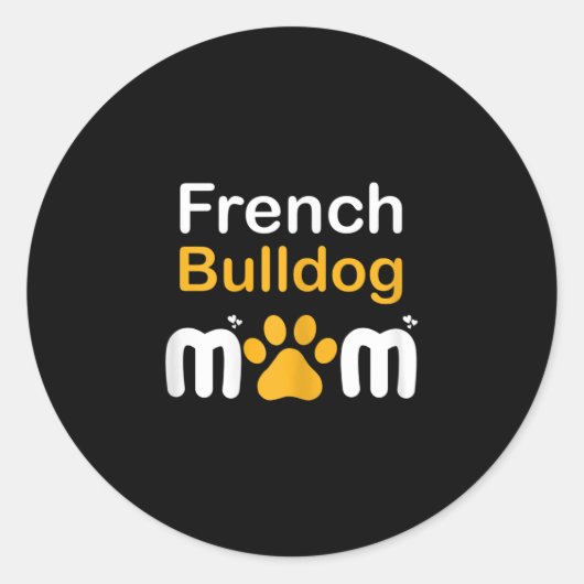 Sticker Rond Bulldog Maman (Devant)