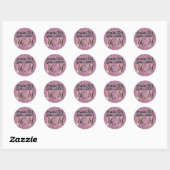 Sticker Rond Bulldog MOM anglais (Feuille)