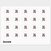 Sticker Rond Bulldog Papa (Feuille)