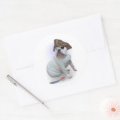 Sticker Rond Bulldog Pirate (Enveloppe)