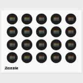 Sticker Rond Bulldog Retro (Feuille)