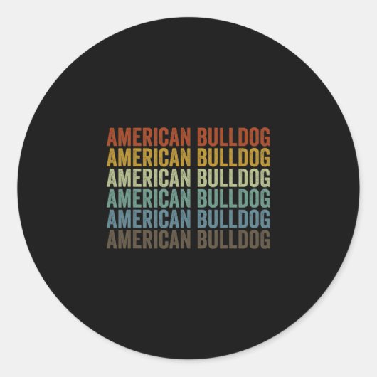 Sticker Rond Bulldog Retro (Devant)