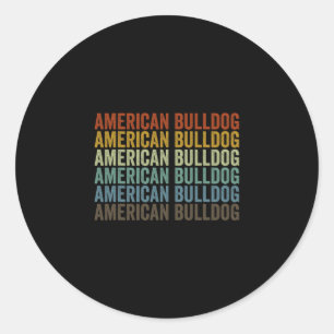 Sticker Rond Bulldog Retro