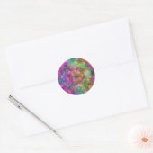 Sticker Rond Bulle arc-en-ciel Abstraite (Enveloppe)