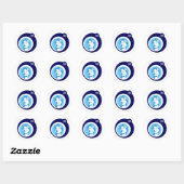 Sticker Rond bulle bleue d'hillary clinton (Feuille)